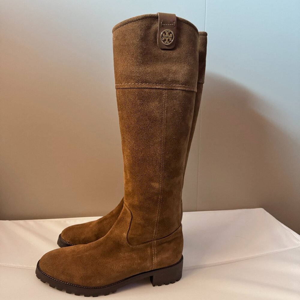 Tory Burch Oakridge Suede Riding Boots | Brown | Size 8 | NWT